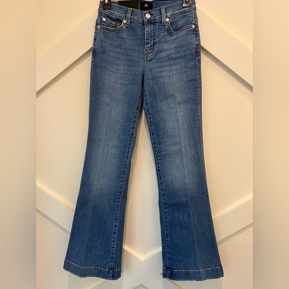7 For All Mankind Tailorless Dojo Jeans Women's Trousers NWT 7FAMK NWT Size 26 - Picture 3 of 8